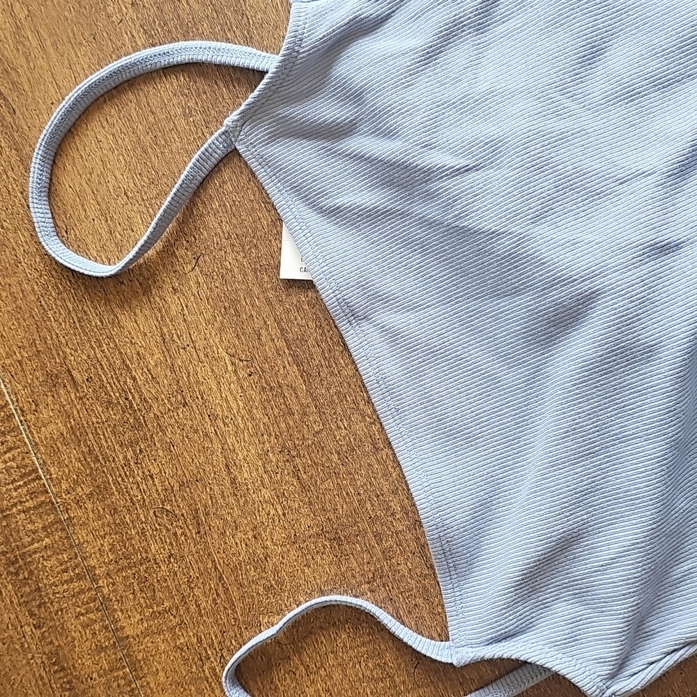 NWT Abercrombie & Fitch Body Suit, Light Blue, Size Medium - Picture 2 of 8